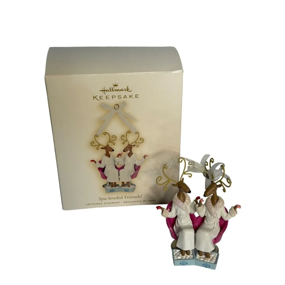 Hallmark 2022 Keepsake Ornament‎ Spa-lendid Friends Reindeer Spa NIB Home Decor
